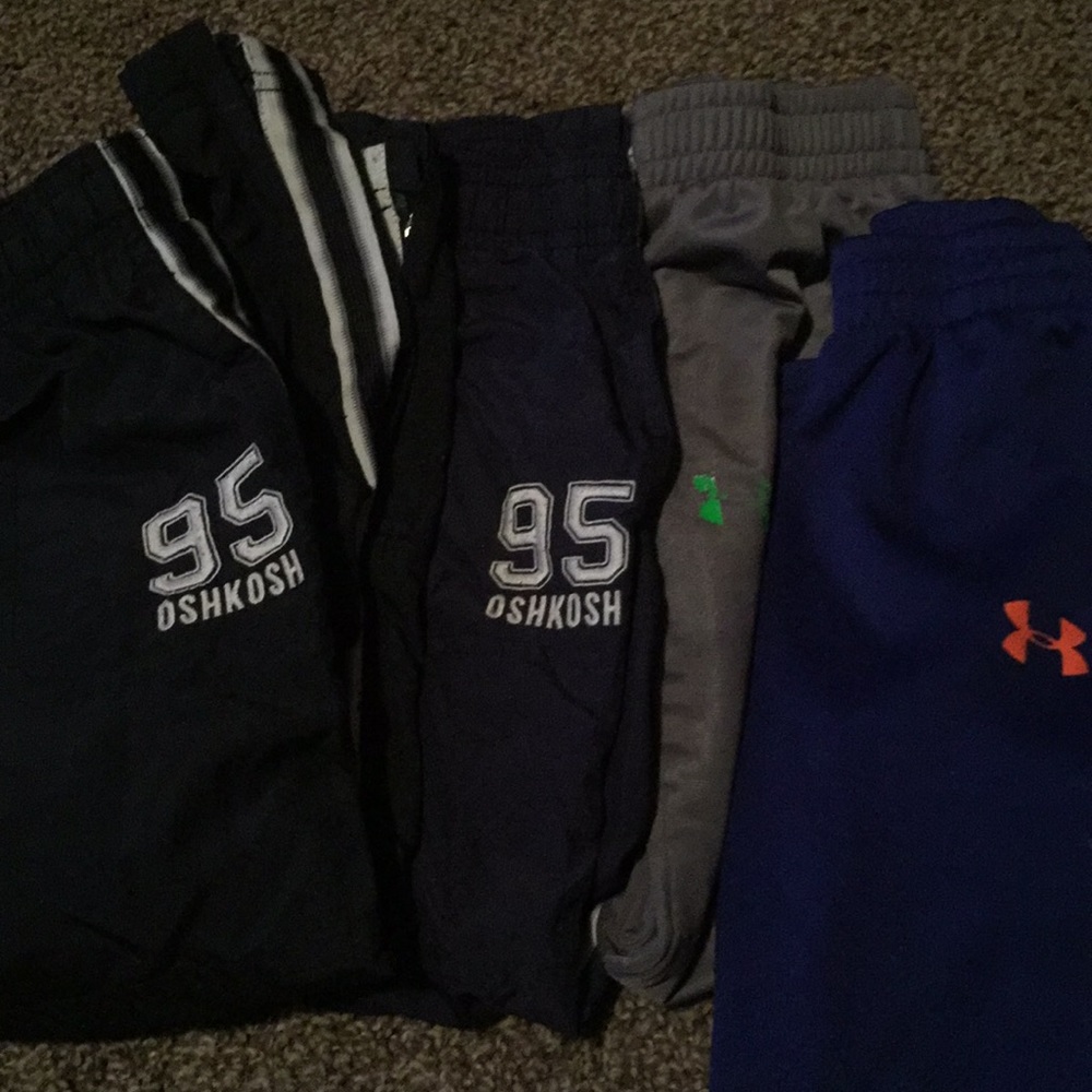 Size 5 Under Armour and Oshkosh pants.